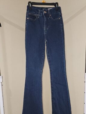 BCBGeneration Dark Blue High-Rise Flare Jeans
